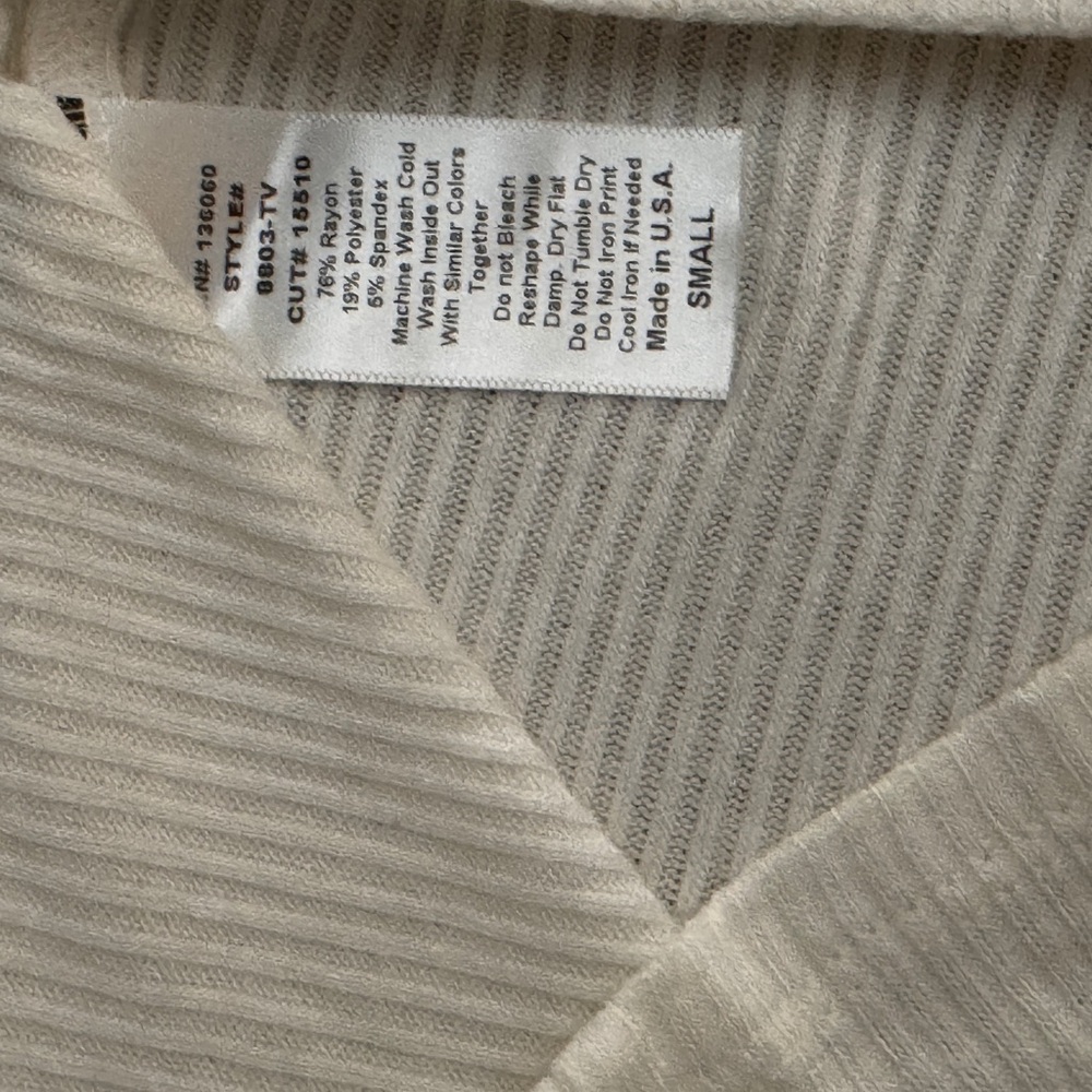 Project Social T Ribbed Cream Top - Picture 3 of 4
